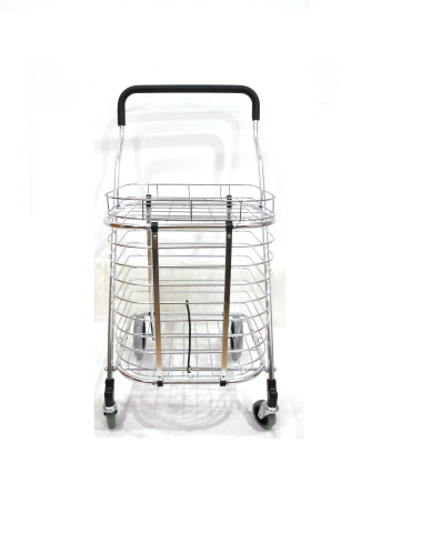 GMI Aluminium Foldable Grocery Shopping Cart With Cover - Medium#602